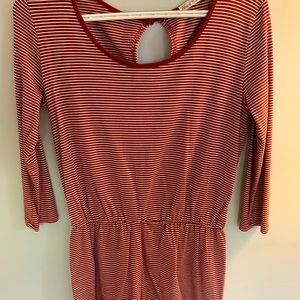 3/4 Sleeve striped romper